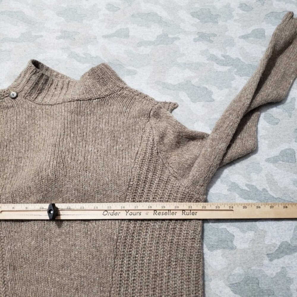 Ralph Lauren Cardigan‎ Womens Medium Brown Open Front Long Sleeve - Picture 6 of 8